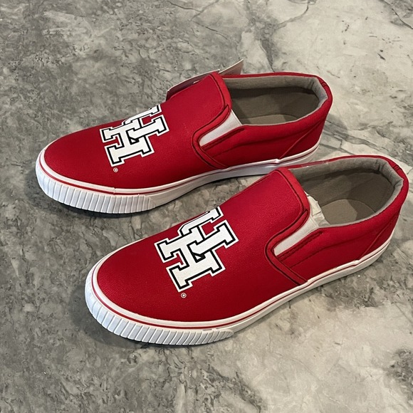 UNIVERSITY OF HOUSTON UH‎ SLIP ON SHOES PHI SLAMMA MENS 7 WOMENS 8.5 RED WHITE - Picture 4 of 8